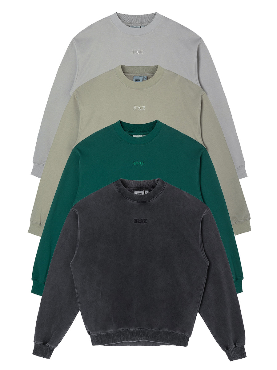 F2CE Embroidered LOGO Basic Pullover Sweatshirts