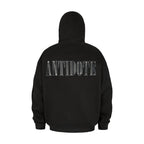 ANTIDOTE Patchwork Leather Embroidered Hoodie