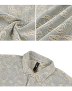 1807 Paisley Washed Denim Short Sleeve Shirt