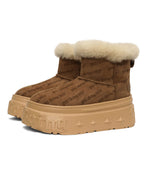 1807 INF-010 Gothic Chunky Platform Shearling Boots