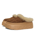 1807 INF-010 Gothic Shearling Chunky Platform Clogs