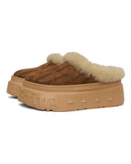 1807 INF-010 Gothic Shearling Chunky Platform Clogs