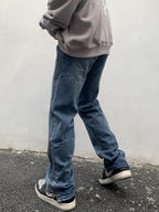 Side Zipper Design Denim Jeans