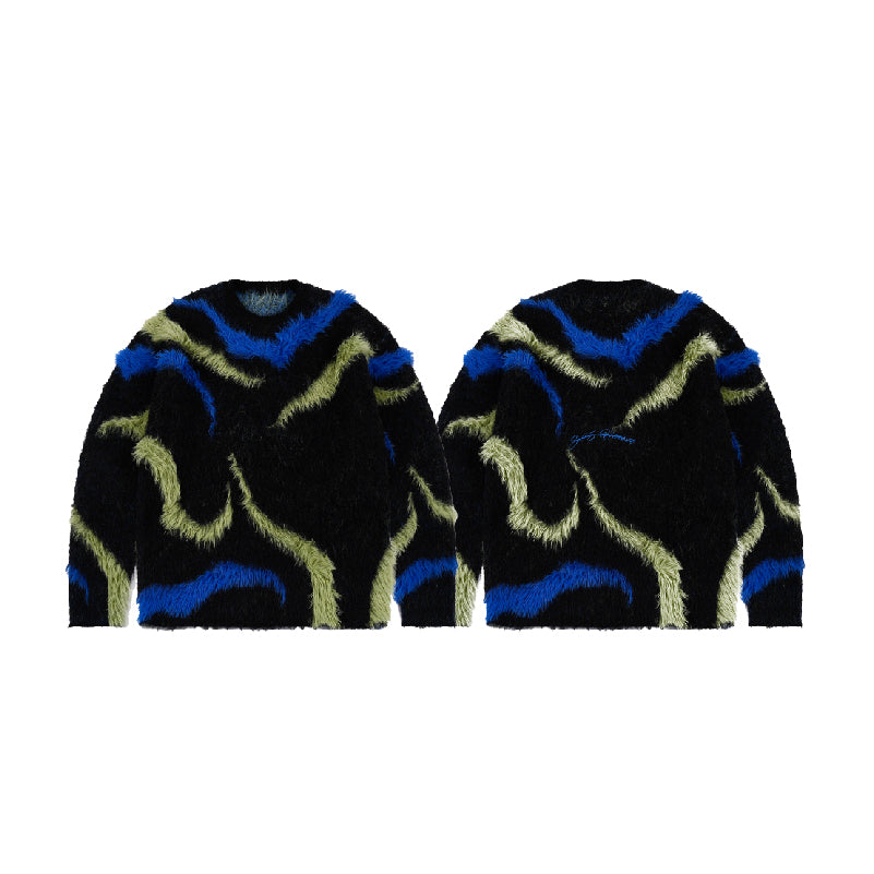 S45 Mink Color Block Knit Sweater