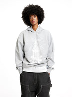 MHARF Gray House Graphic Printed Hoodie