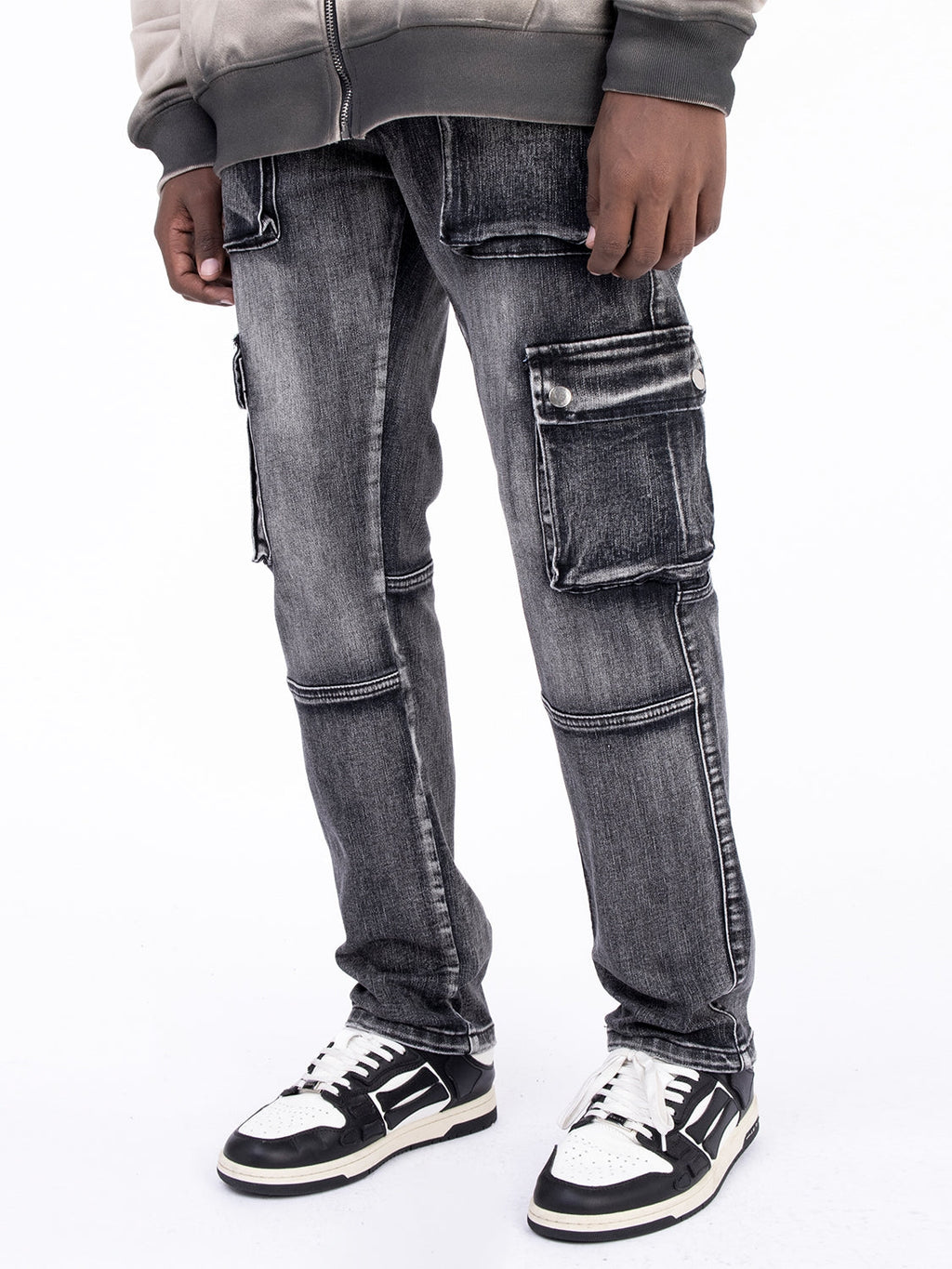 F3F Select Heavy Washed Multi Pocket Straight Jeans