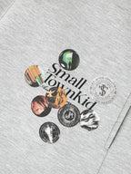 Small Town Kid Badge Printed Baggy Sweatpants