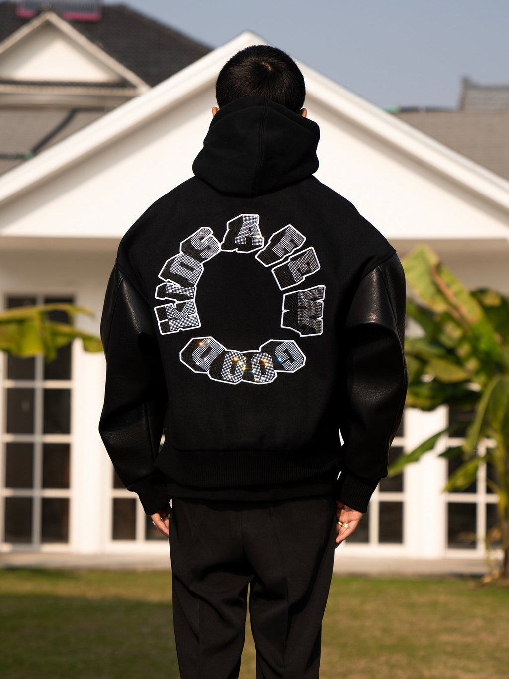 A Few Good Kids 3D Rhinestone Logo Varsity Jacket