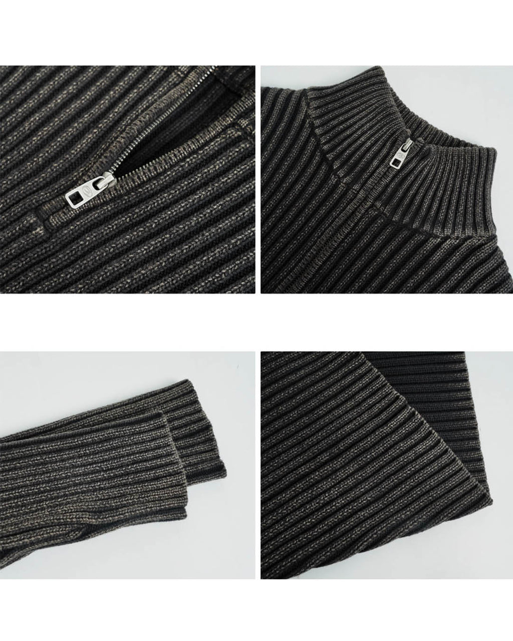ANTIDOTE High Neck Half Zip Knit Sweater