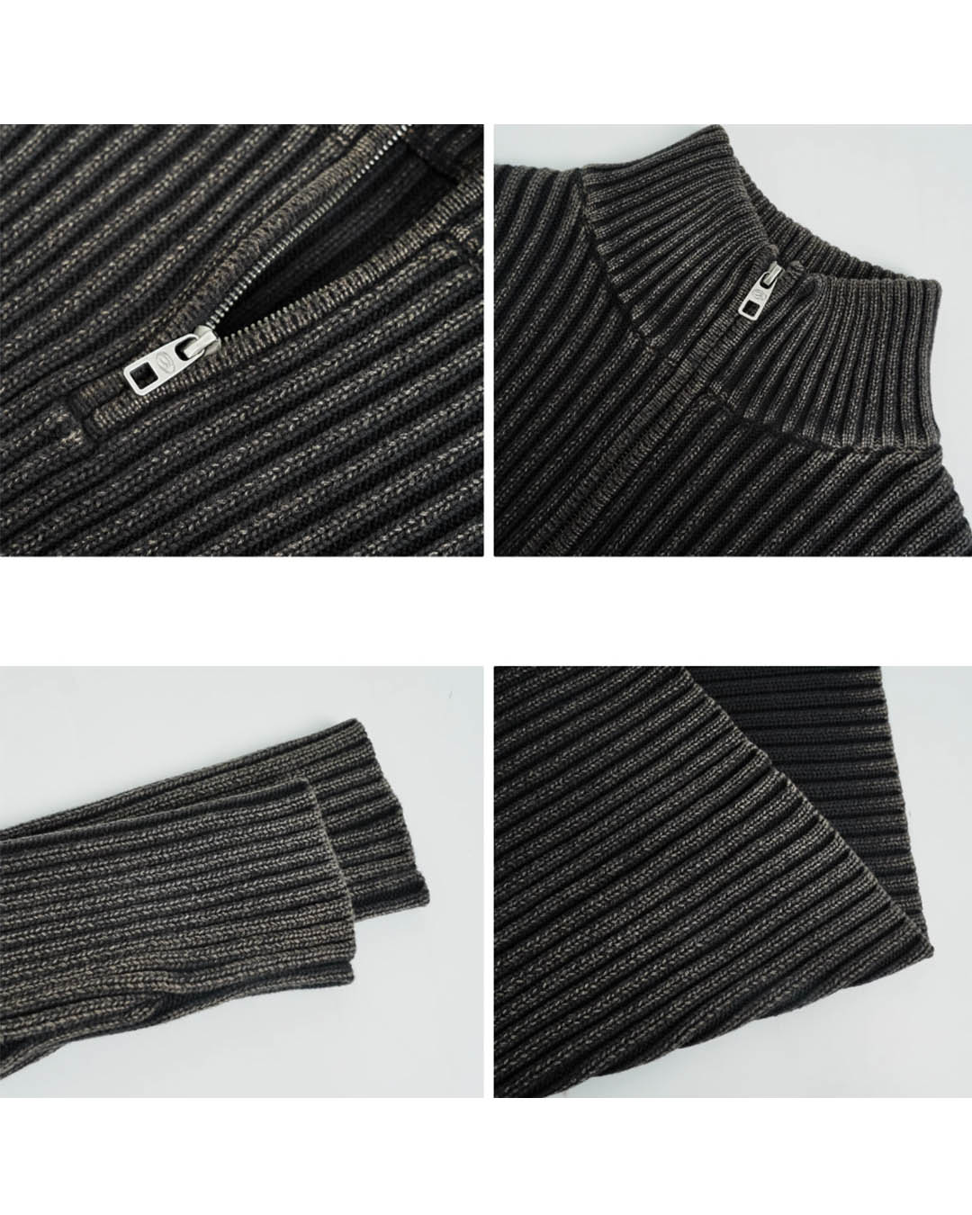 ANTIDOTE High Neck Half Zip Knit Sweater
