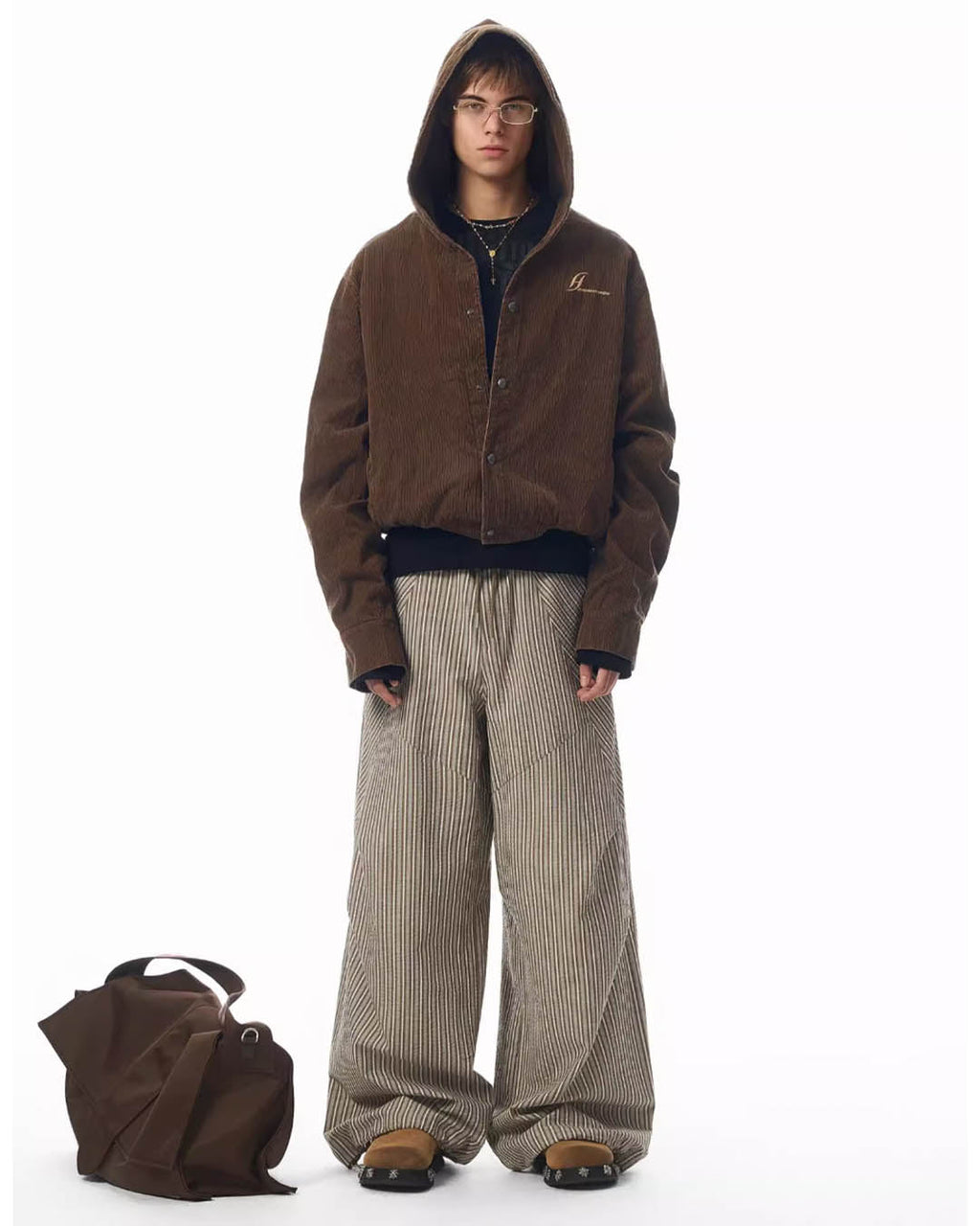 JHYQ Stripes Deconstructed Baggy Pants