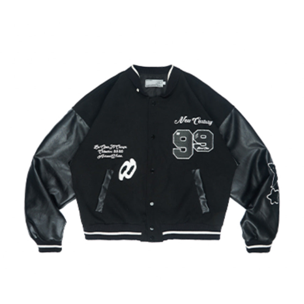 Harsh and Cruel Embroidered stars Clouds Varsity Jacket