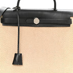 Toile GM Vache Calfskin Herbag 30 PM Natural Black Natural Black