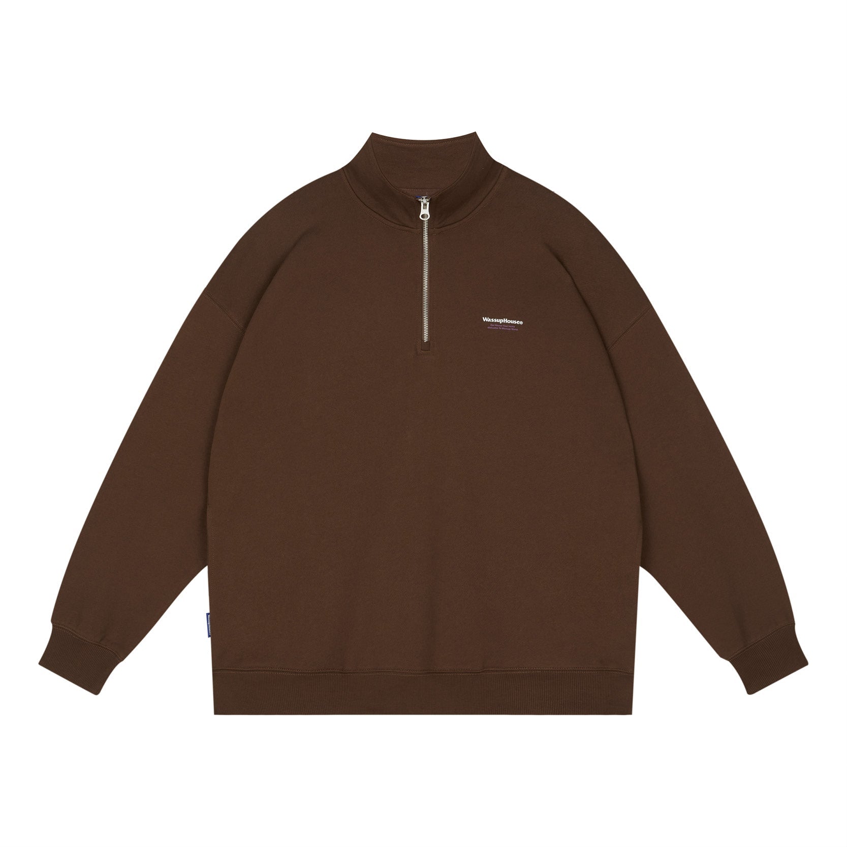 Wassup House Half Zipper Logo Sweatshirt