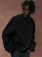 YADcrew 350G Heavyweight Around Zipper Pleated Sweatshirt