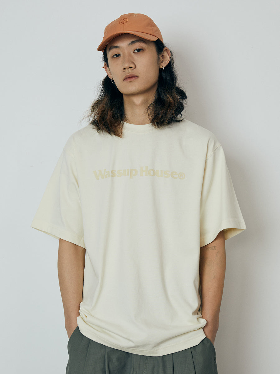 Wassup Basic Large Logo Print Tee
