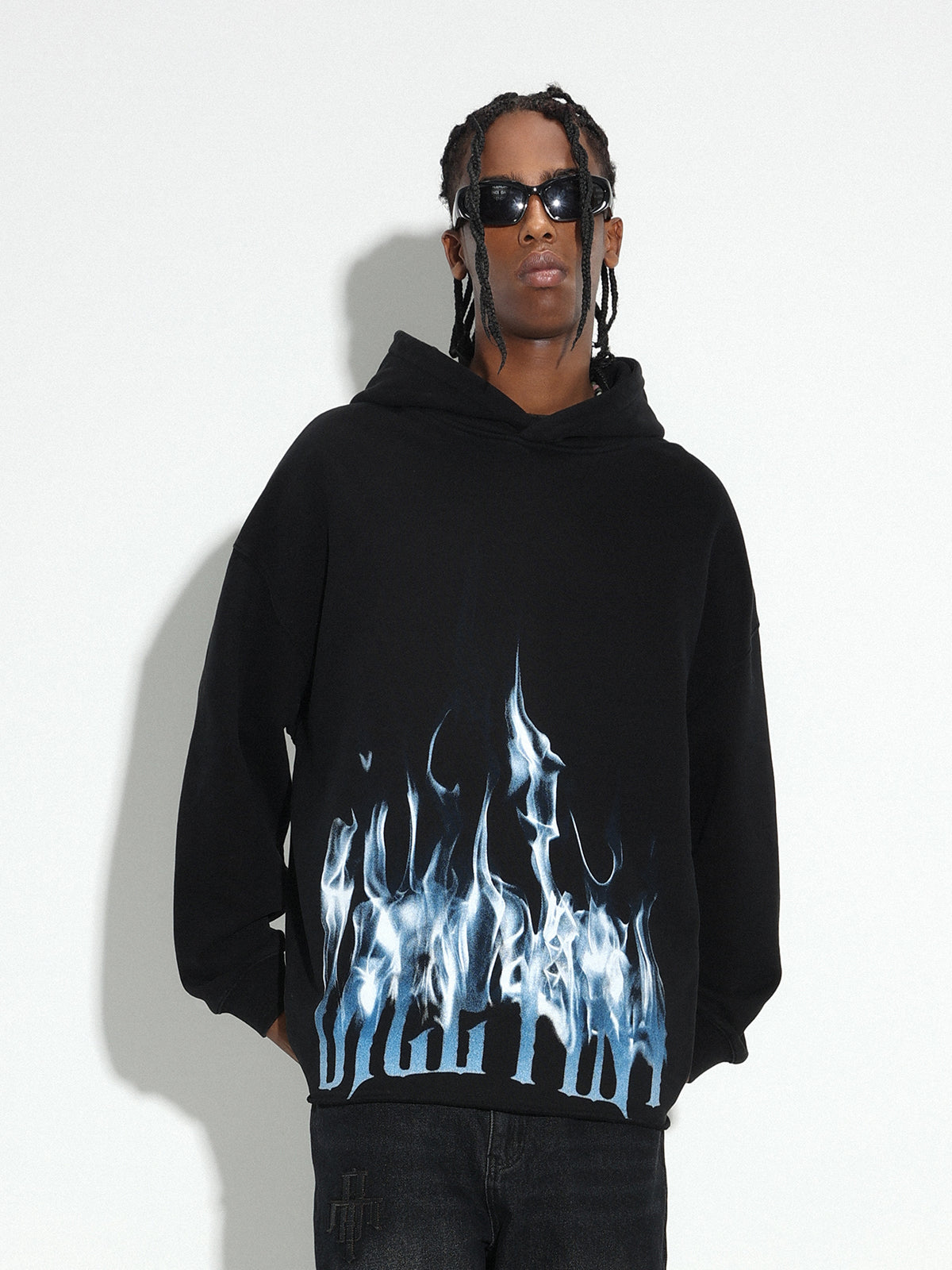 DICETINY Logo Flame Printed Hoodie