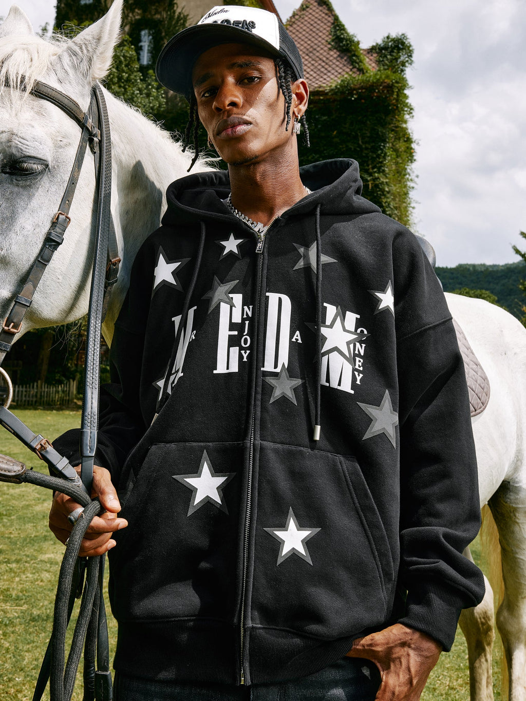 MEDM Pentagram Star Zipper Hoodie