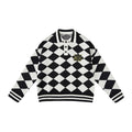 MEDM Diamond Sweater Long Sleeved Polo Shirt