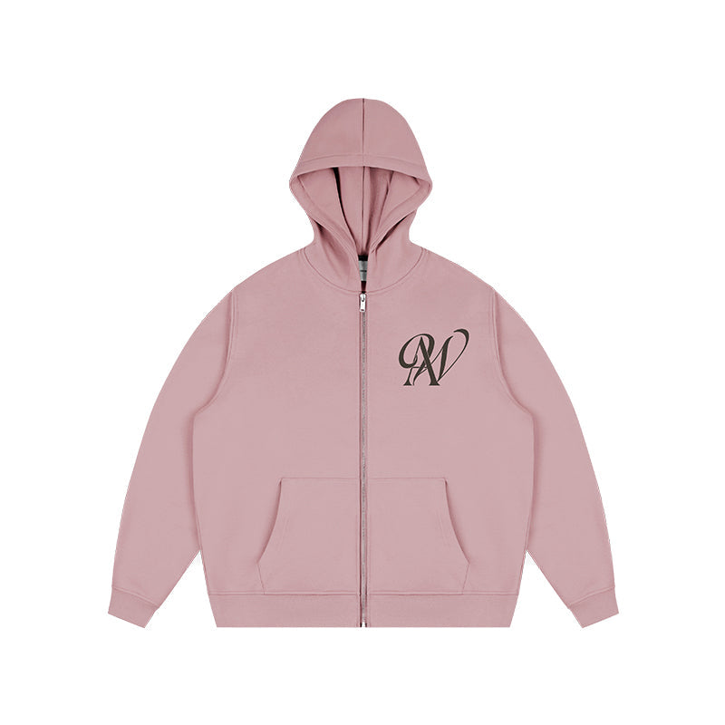ANTIDOTE Embroidered Basic Zipper Hoodie