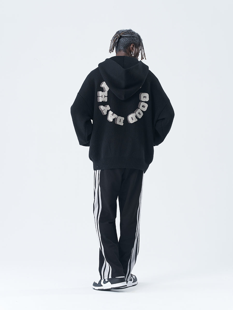 Harsh and Cruel Circular 3D LOGO Hoodie Knit Sweater