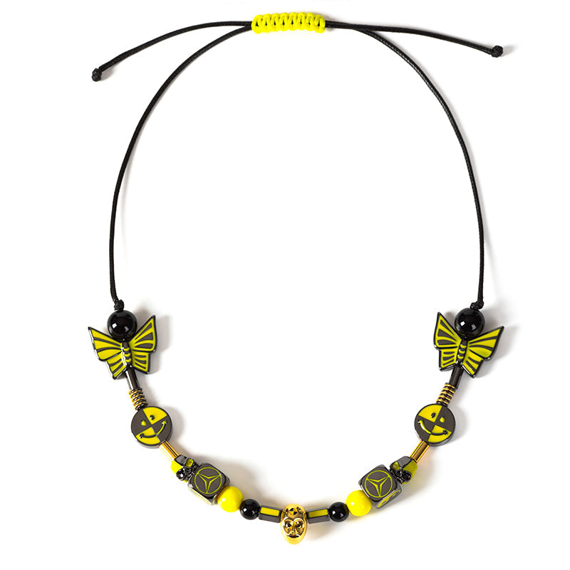 SALUTE *EVAE+ MOB Testing butterfly Smiley Necklace (A$AP Rocky)
