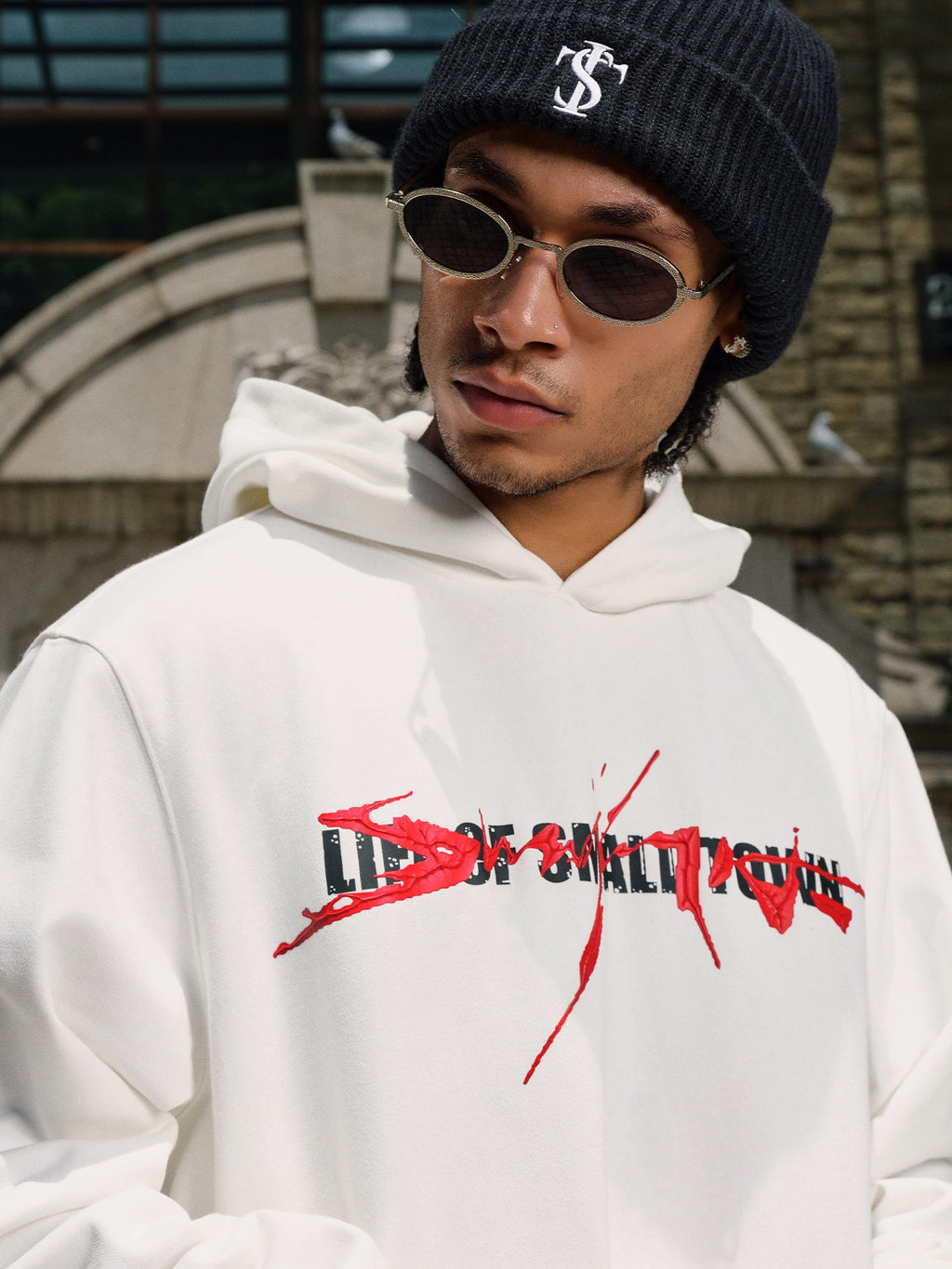 Small Town Kid Arsenal Logo Print Hoodie