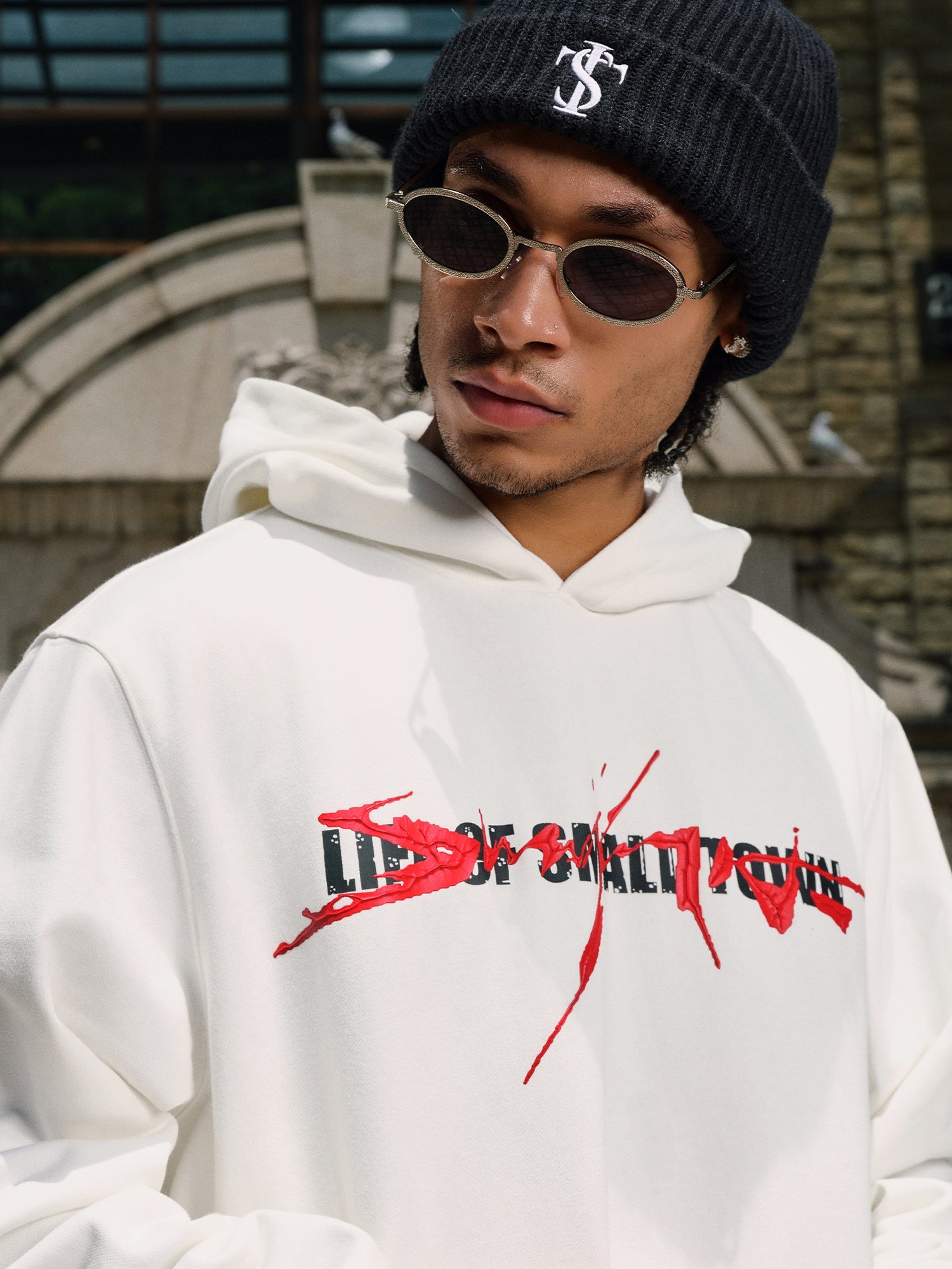 Small Town Kid Arsenal Logo Print Hoodie