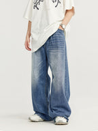 F3F Select Washed Wide Leg Tuck Jeans