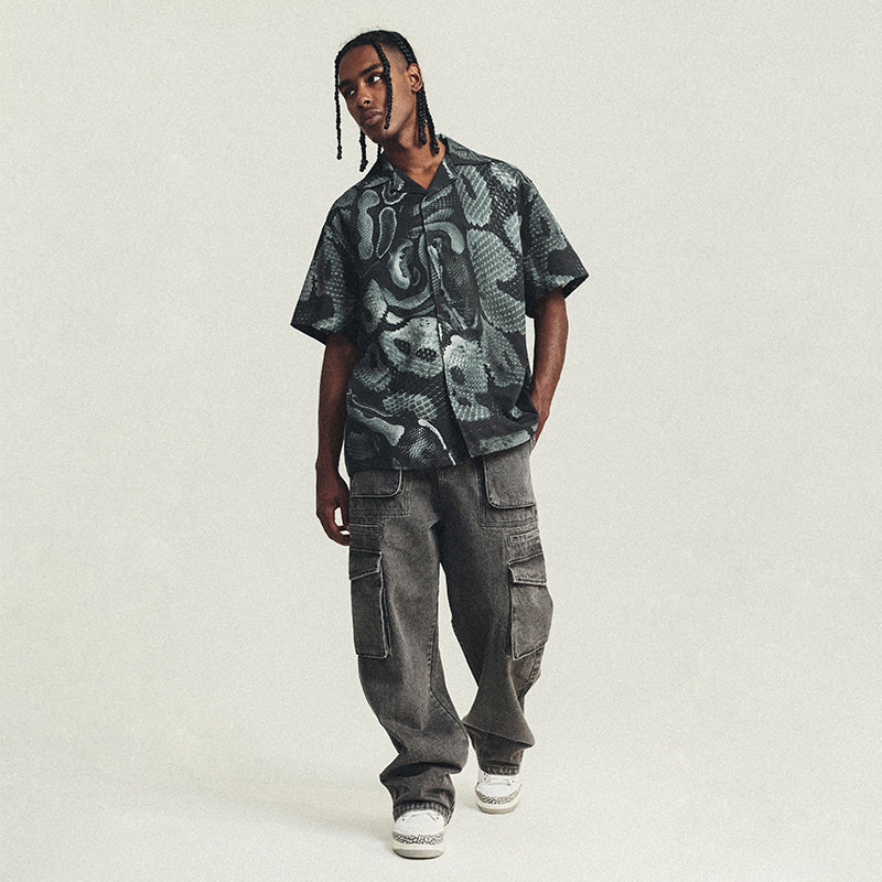 ANTIDOTE Python Print Short Sleeve Shirt