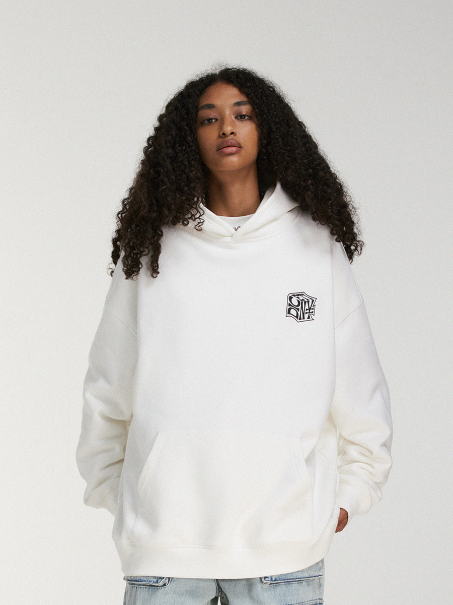 DICETINY Dice Roll Foam Letter Print Hoodie