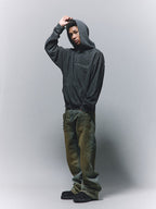 ANTIDOTE Washed Destroyed Slogan Hoodie