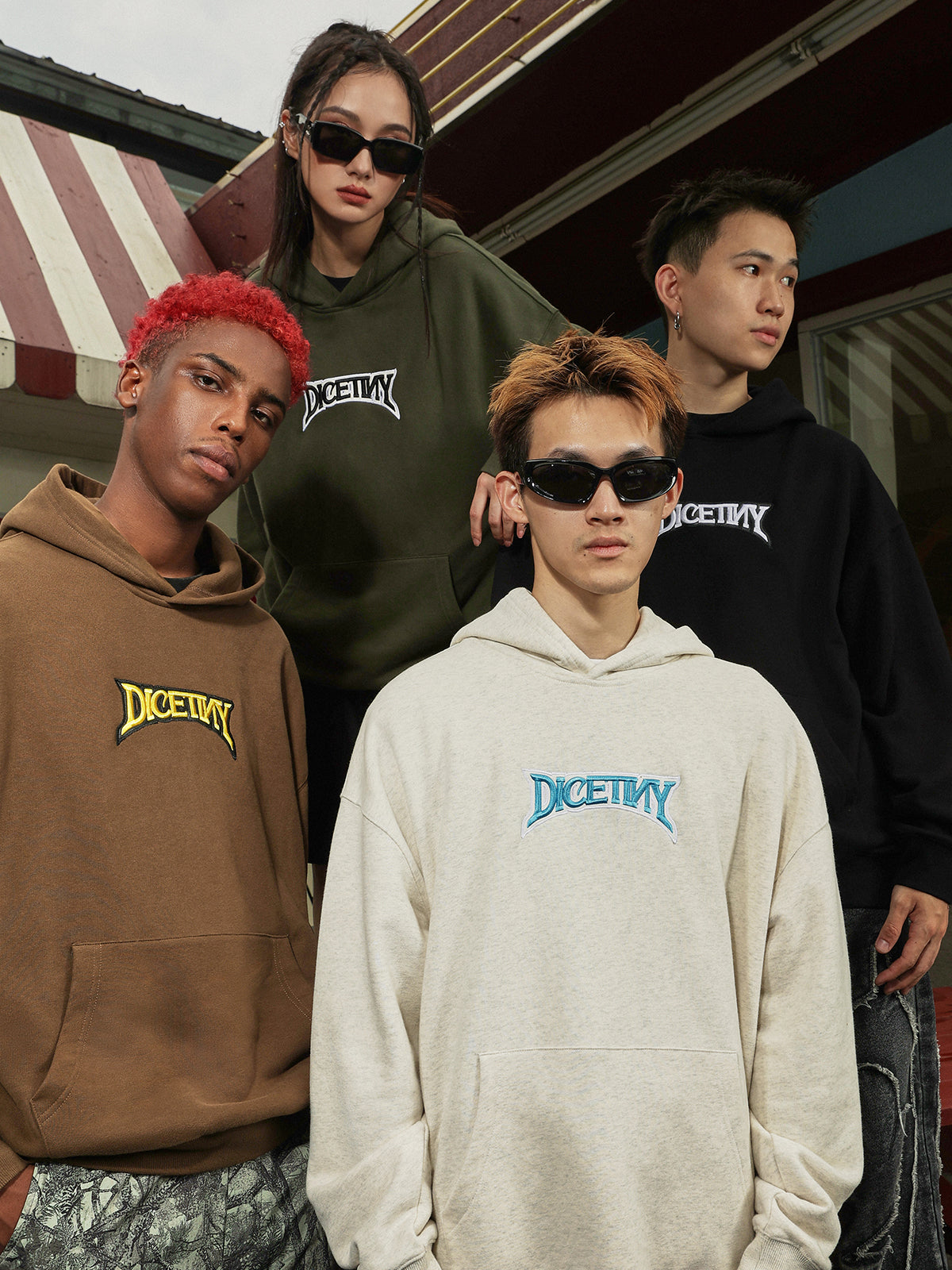 DICETINY 3D Basic Logo Embroidery Hoodie