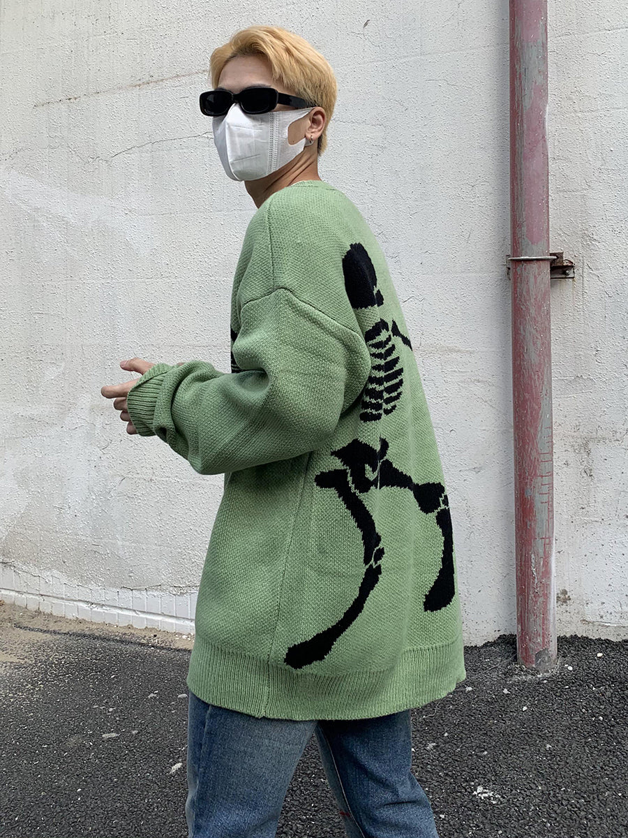 Skeleton Hands Heart Knit Sweater