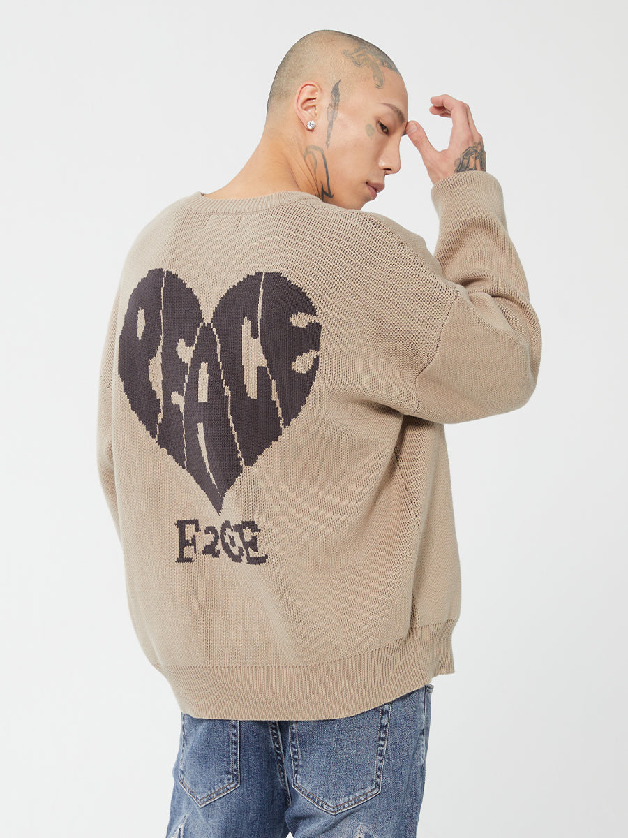 F2CE Love Heart LOGO Knit Sweater