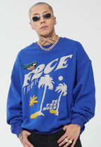 F2CE LOGO Foam Creative Print Embroidery Sweatshirts