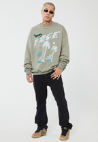 F2CE LOGO Foam Creative Print Embroidery Sweatshirts