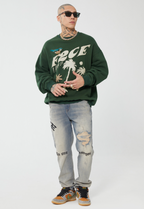 F2CE LOGO Foam Creative Print Embroidery Sweatshirts