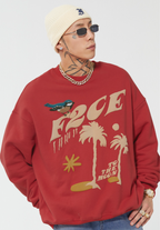 F2CE LOGO Foam Creative Print Embroidery Sweatshirts