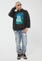 F2CE Retro Vintage Print Polo Sweatshirts
