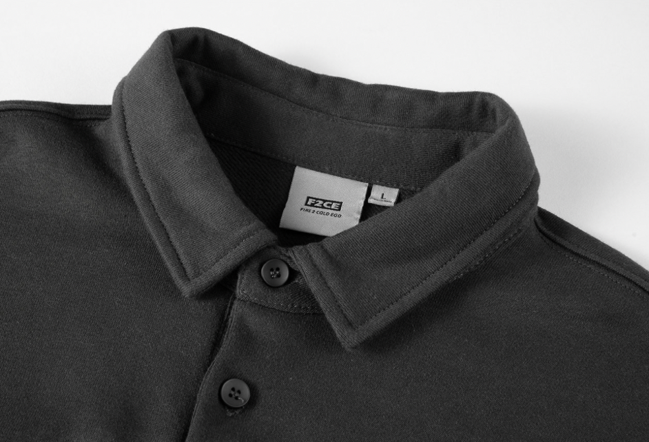 F2CE Retro Vintage Print Polo Sweatshirts
