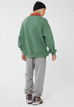 F2CE Fire 2 Cold Ego LOGO Vintage Print Polo Sweatshirts