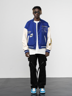 Harsh and Cruel Embroidered stars Clouds Varsity Jacket