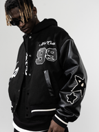 Harsh and Cruel Embroidered stars Clouds Varsity Jacket