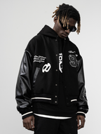 Harsh and Cruel Embroidered stars Clouds Varsity Jacket