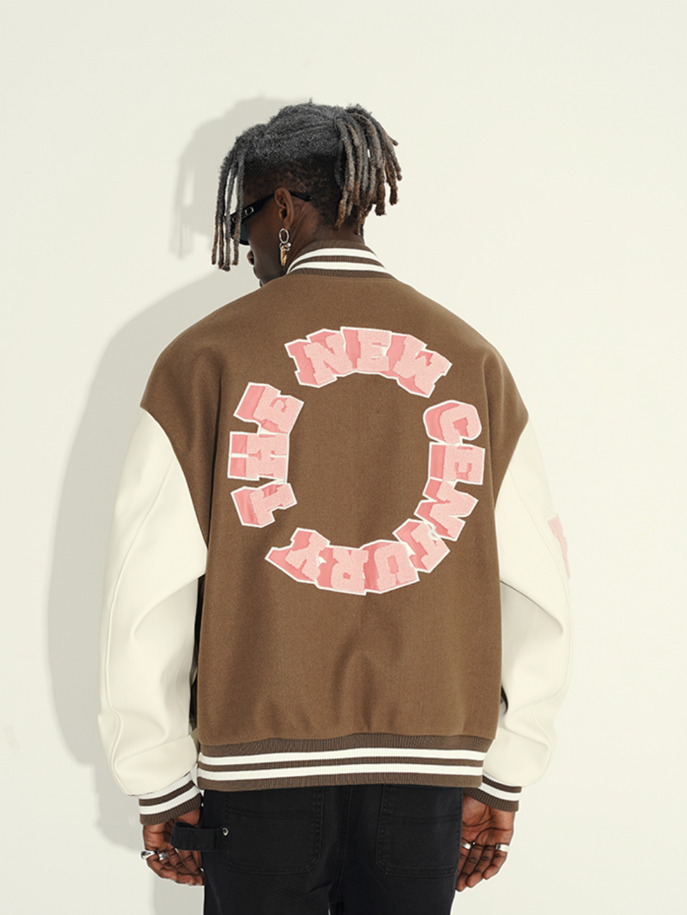 Harsh and Cruel 3D Ring Circular LOGO Embroidered Varsity Jacket
