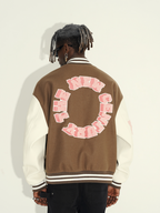 Harsh and Cruel 3D Ring Circular LOGO Embroidered Varsity Jacket