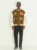 Harsh and Cruel Graffiti Logo Smiley Face Love Heart UFO Varsity Jacket