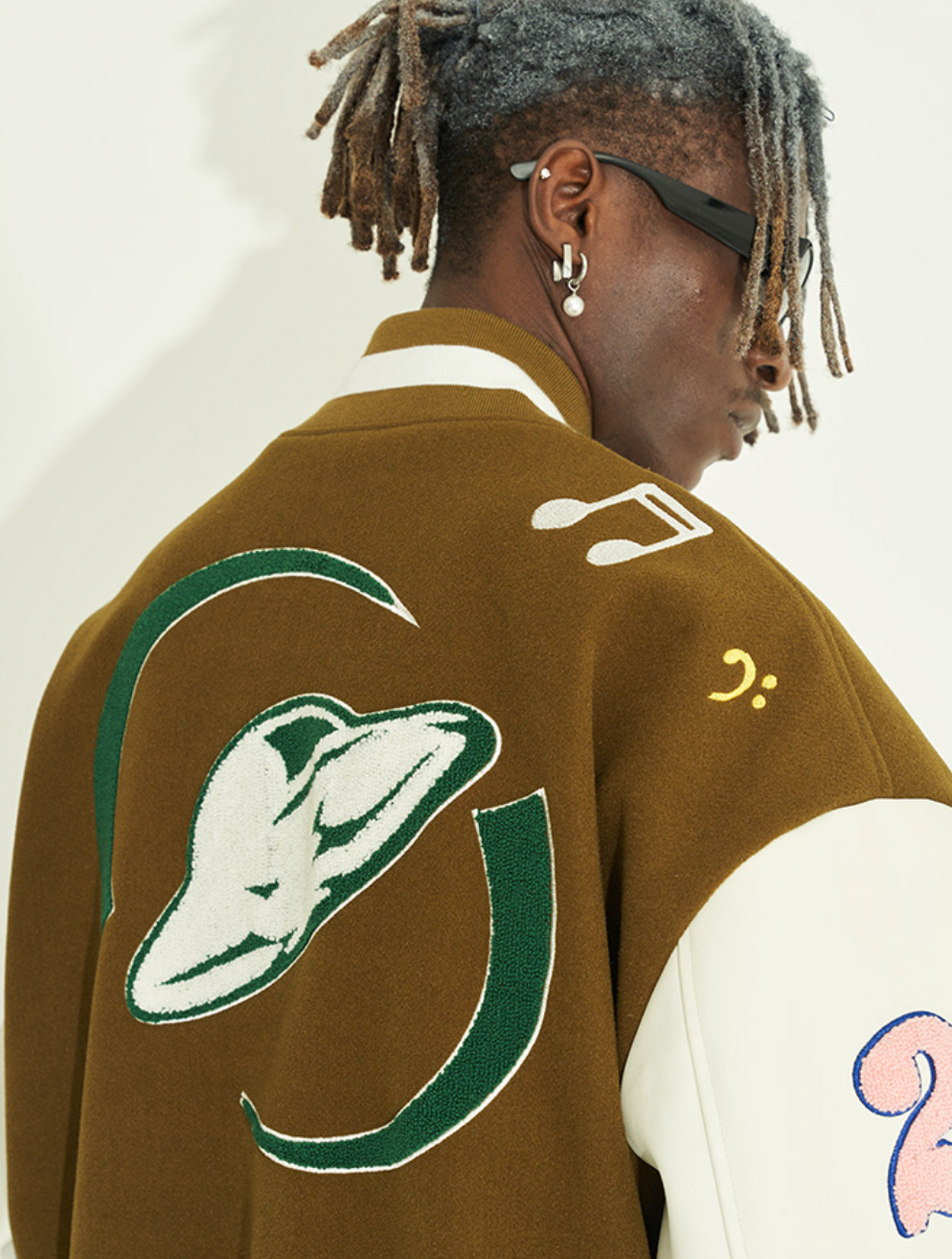 Harsh and Cruel Graffiti Logo Smiley Face Love Heart UFO Varsity Jacket