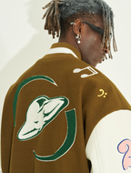 Harsh and Cruel Graffiti Logo Smiley Face Love Heart UFO Varsity Jacket